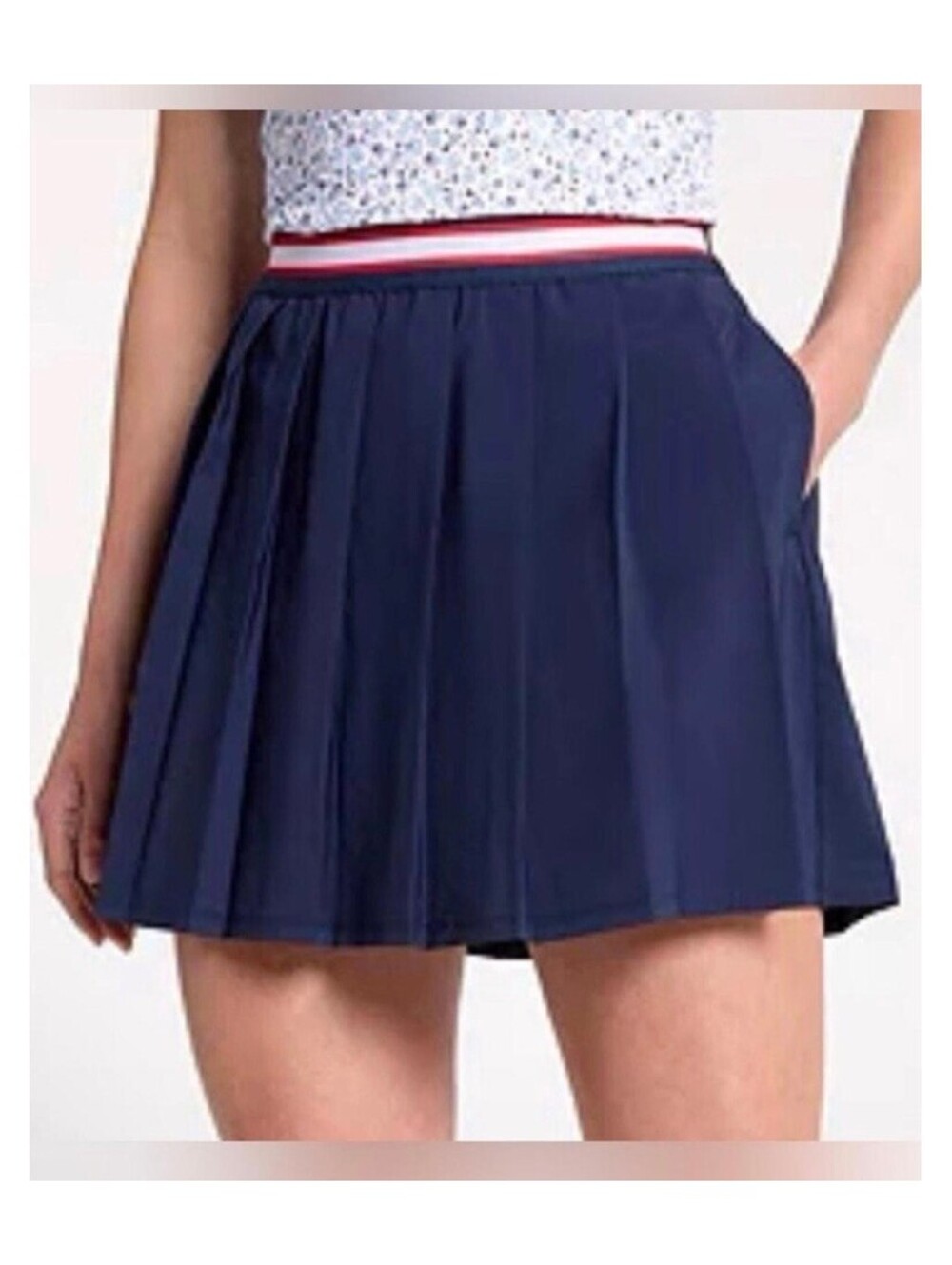 Walter Hagen Clubhouse Pleated 16” Navy Blue Skort Size L